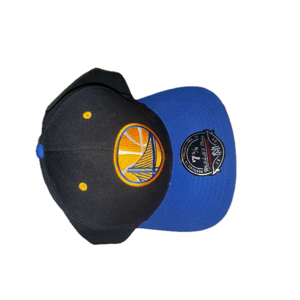 Golden State Warriors Mitchell & Ness Snapback Hat Navy NBA Cap